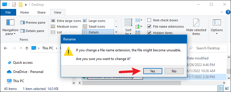 click yes in pop up screen