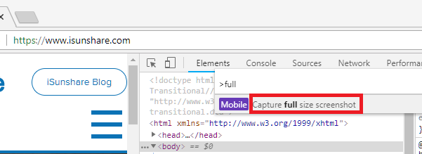 capture full size screenshot