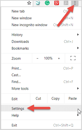 click more settings chrome