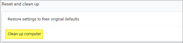 clean up computer in Chrome
