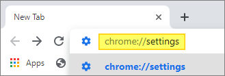 search Chrome settings