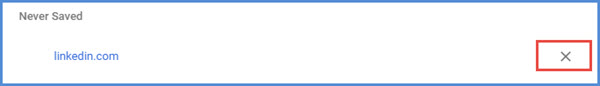 delete never saved sites