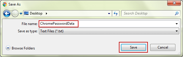 confirm exported file name and location