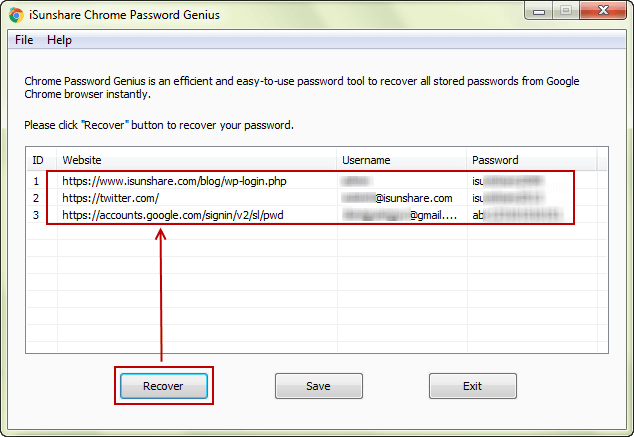 recover and view chrome saved website and password