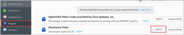 firefox flash plugin crashes