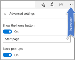 block pop ups in edge