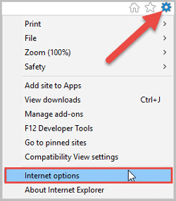 click on tool and internet options