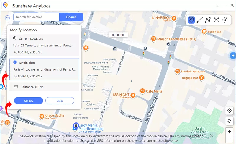 choose new location