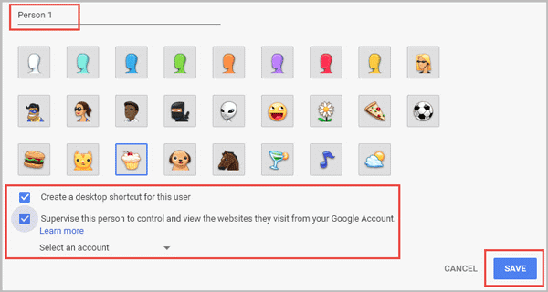 create user account in google chrome