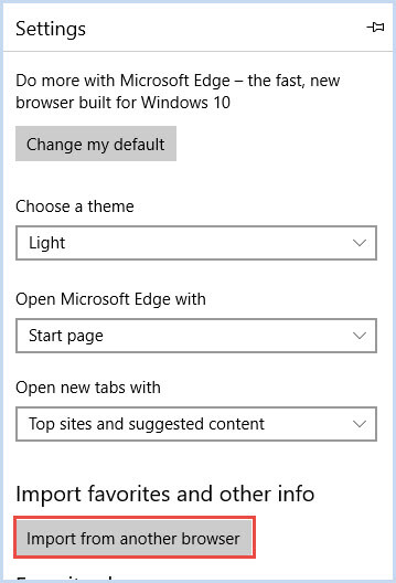 click import favorites and other browser option