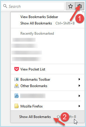 show all boomarks in firefox