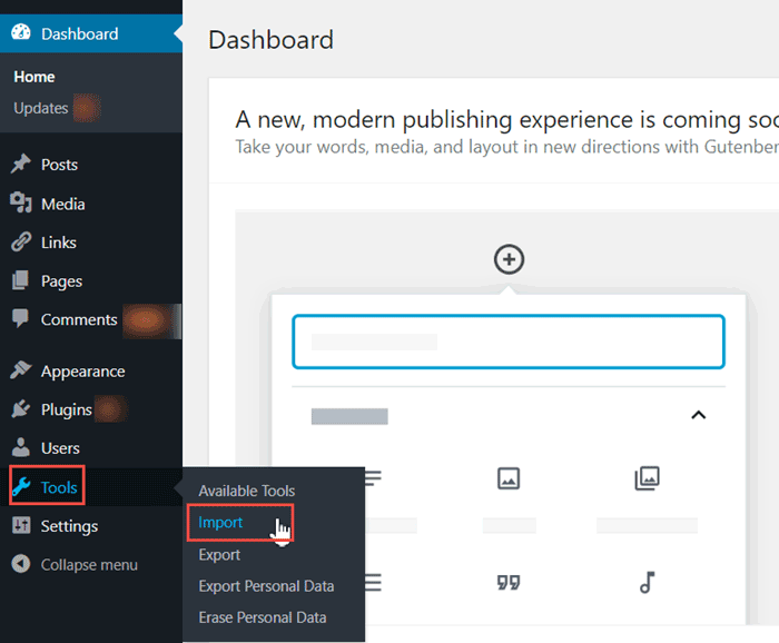 import database