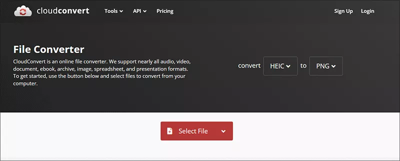 CloudConvert website