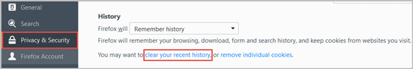 clear your recent hitory under history section