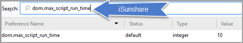search script run time preference