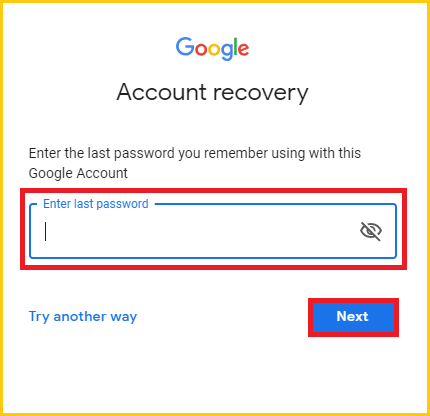 enter the last password