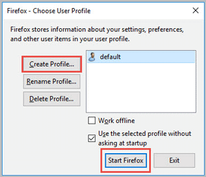 create new firefox profile