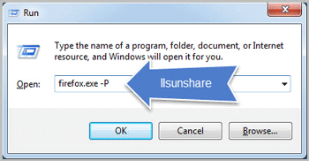 input command in run dialog box