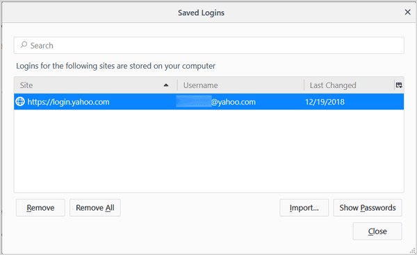 import saved firefox passwords and users