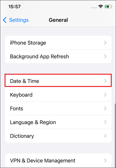 click data and time option