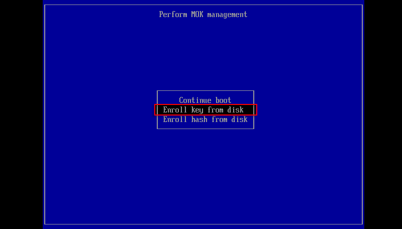 enroll key from disk