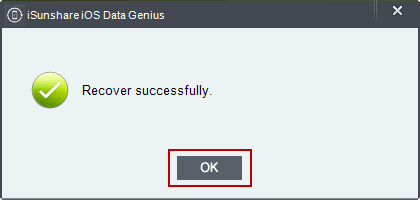 recover ios data successfully with iOS Data Genius