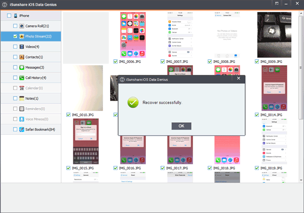 recover deleted photos successfully by scanning iphone with iOS Data Genius