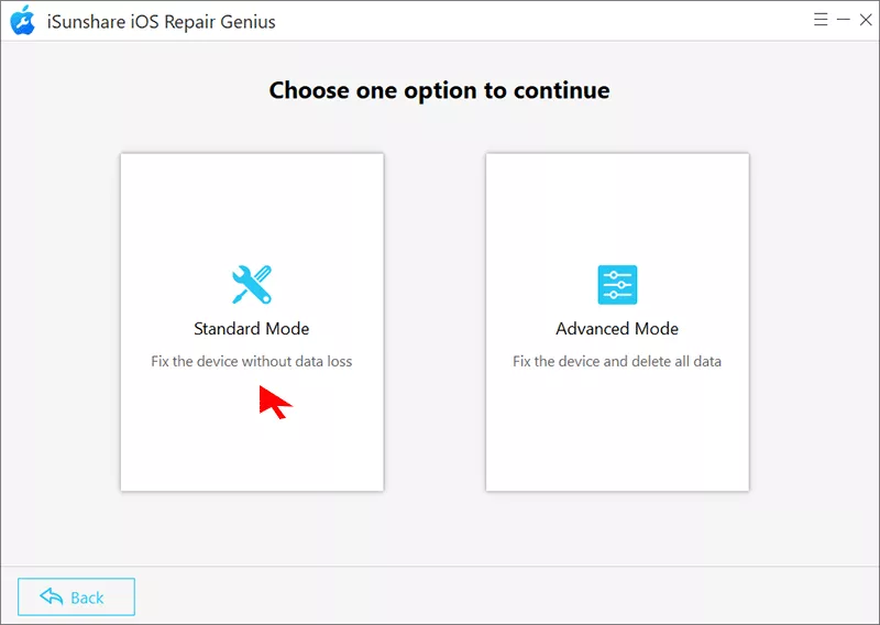 click Standard Mode
