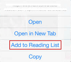 click add to reading list