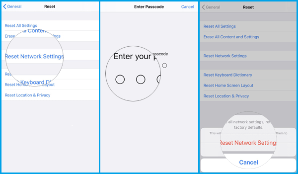 reset network settings