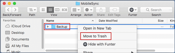 how to backup iphone to different drive on mac book