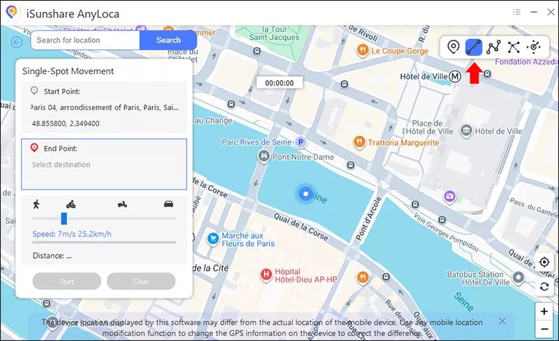 choose Single spot mode