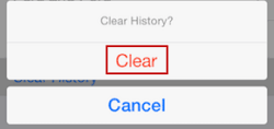 click clear