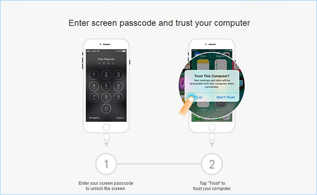 trust your pc in unlocked iphone