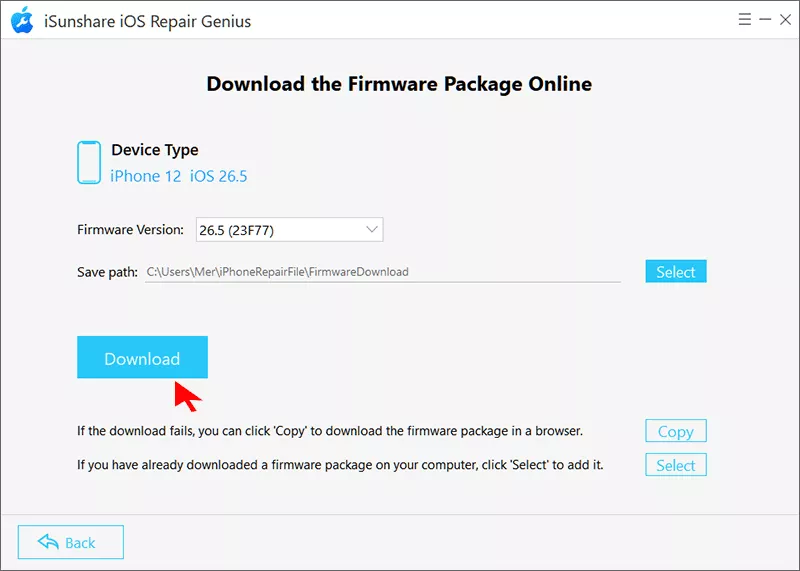 click Download