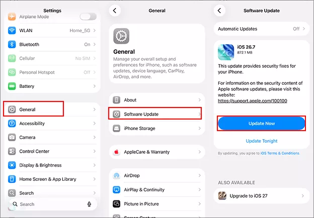 update iOS
