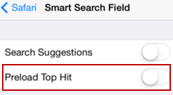 disable preload top hit
