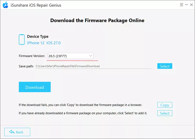 downgrade iOS 27