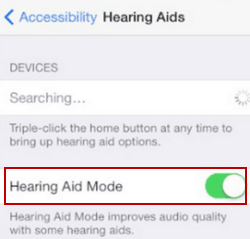 enable hearing aid mode