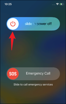 slide to power off