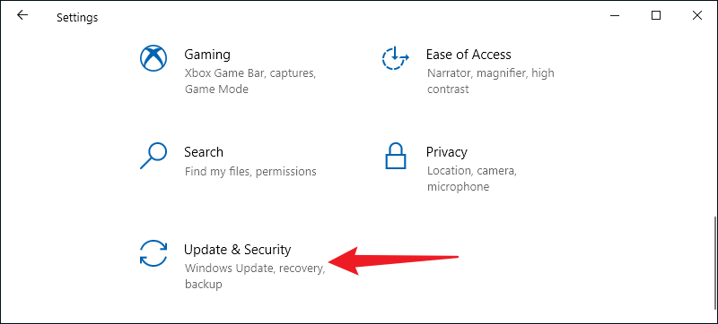 choose update and security