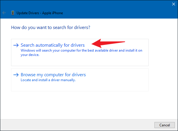 search automatically for drivers