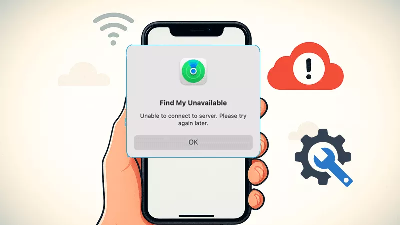 fixed--Find My Unavailable unable to connect to server