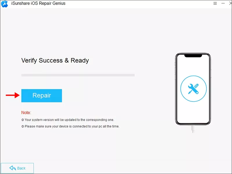 hit the Repair button