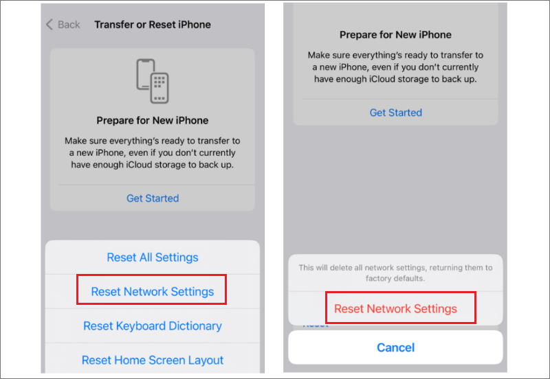 reset network settings