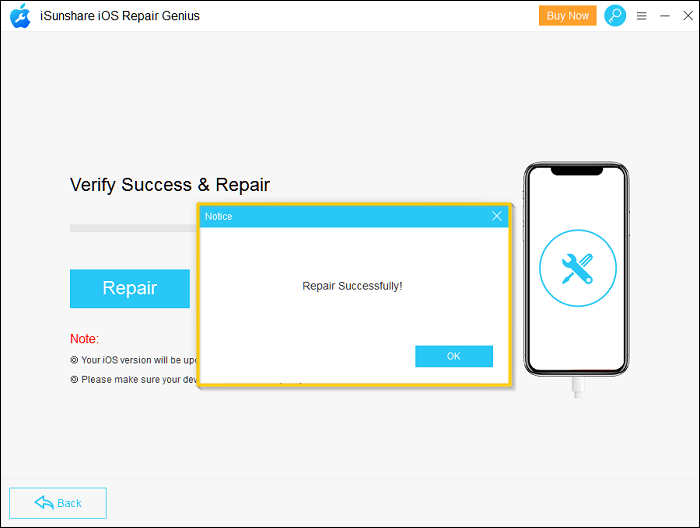 finish ios repairing