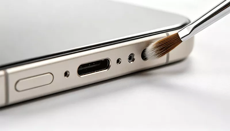 clean dust from iPhone microphone hole