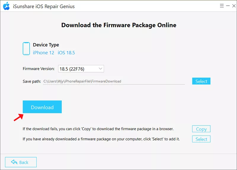 click Download