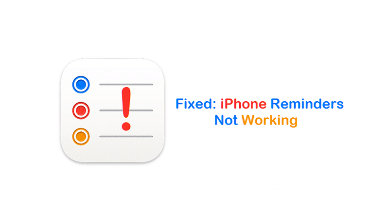 fix iphone reminders not working