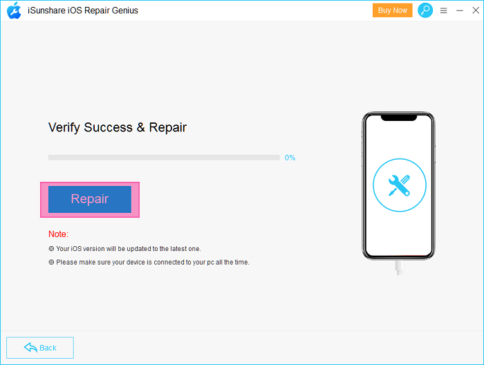 start repairing ios